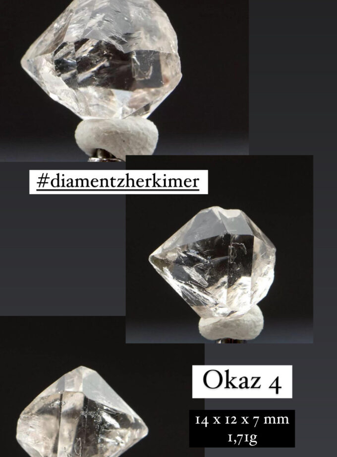 Naszyjnik z Diamentem z Herkimer złoto 585