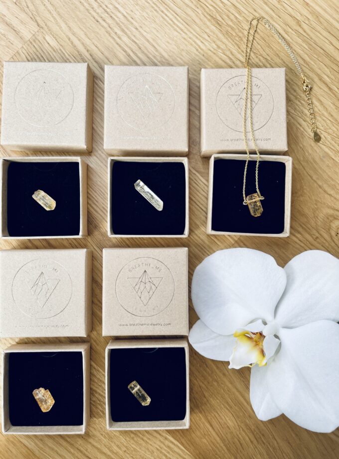 Naszyjnik z Topazem Imperialnym z Ouro Preto (Brazylia)