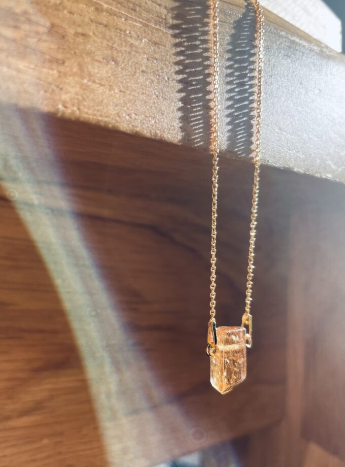 Naszyjnik z Topazem Imperialnym z Ouro Preto (Brazylia)