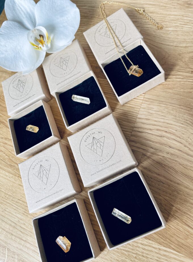 Naszyjnik z Topazem Imperialnym z Ouro Preto (Brazylia)