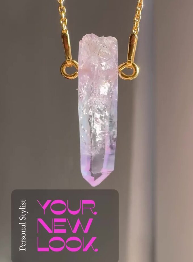 Naszyjnik z Ametystem z Vera Cruz pastelowy (wybór okazu)