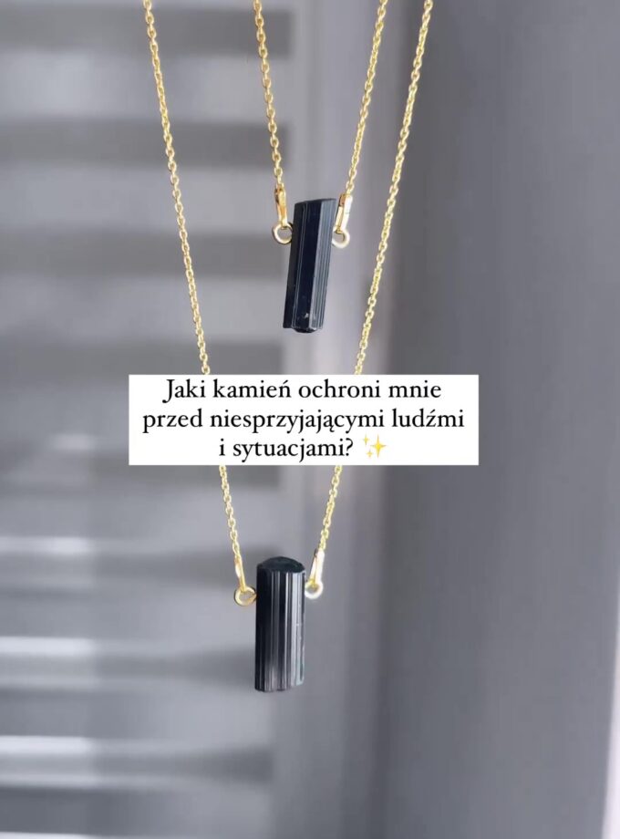 Naszyjnik z Turmalinem Czarnym Schorl (wybór okazu)