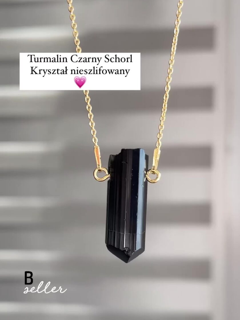 Naszyjnik z Turmalinem Czarnym (schorl)