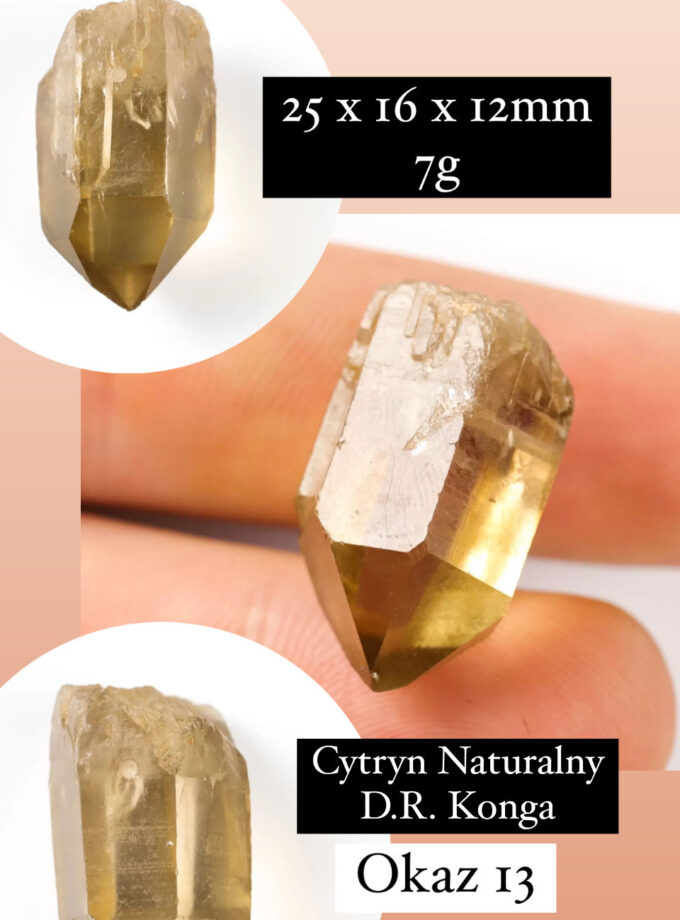 Naszyjnik z Cytrynem Naturalnym (okaz 13)