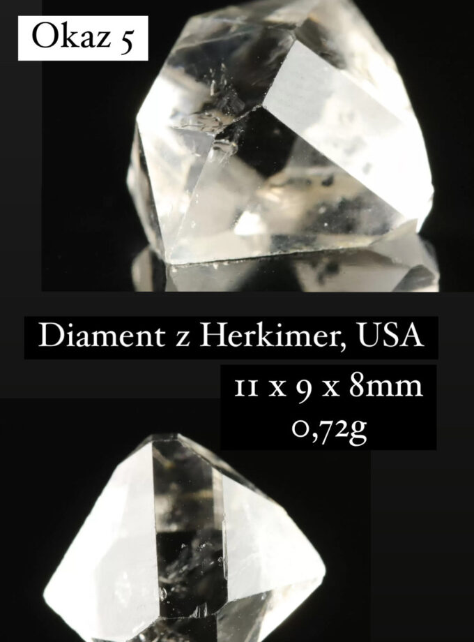 Naszyjnik z małym Diamentem z Herkimer, USA (Okaz 5)