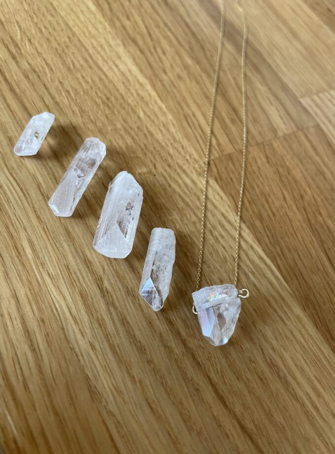 Naszyjnik z Danburytem złoto 585