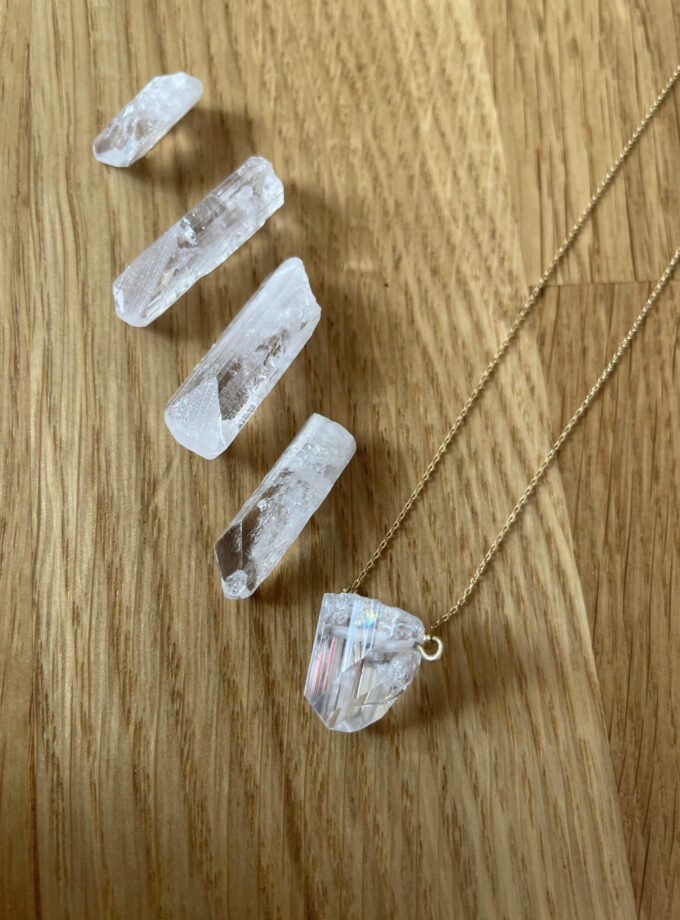 Naszyjnik z Danburytem złoto 585