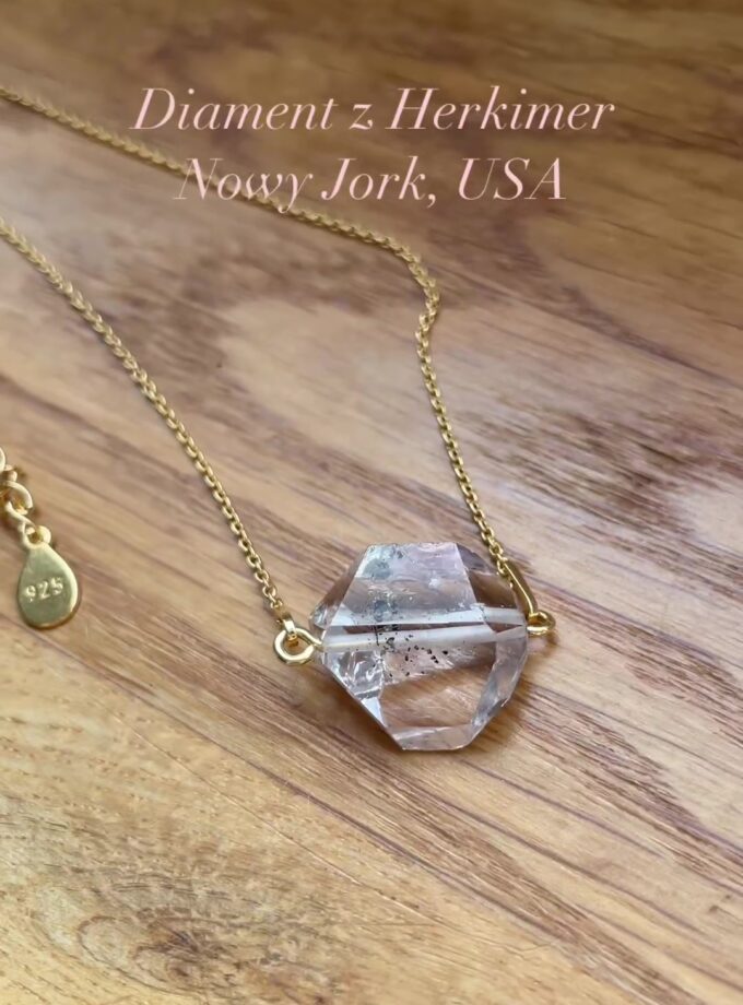 Naszyjnik z Diamentem z Herkimer, USA