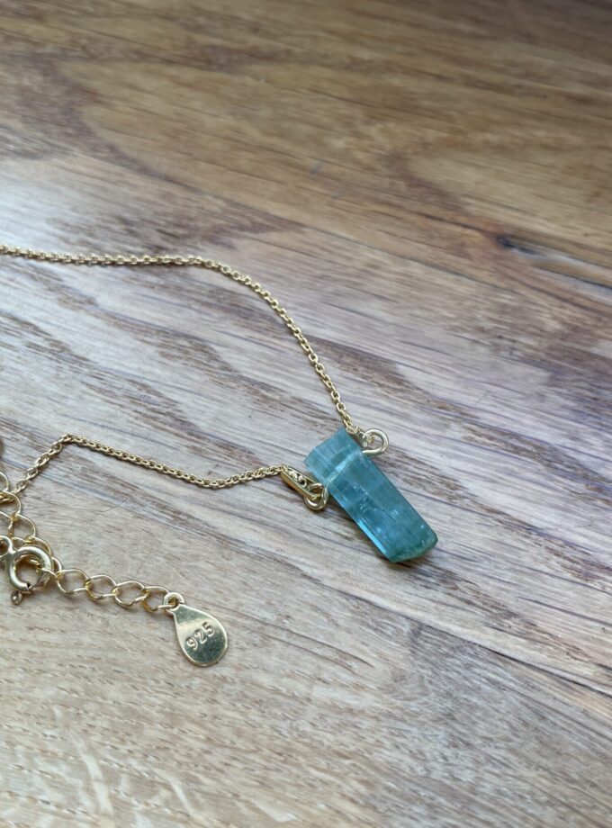 Naszyjnik z Turmalinem Werdelitem Bicolor