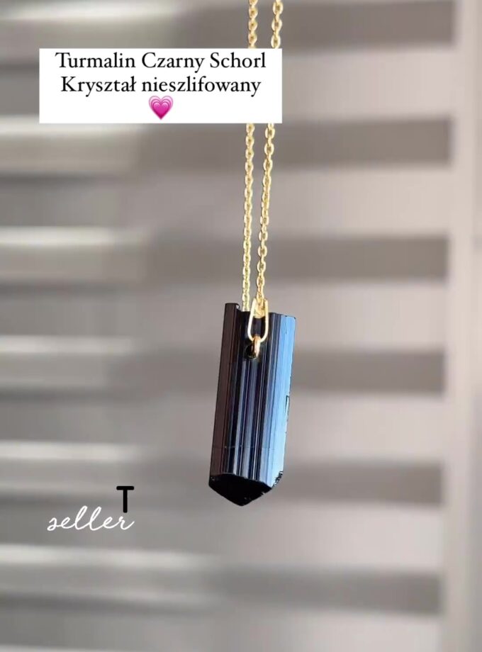 Naszyjnik z Turmalinem Czarnym (schorl)