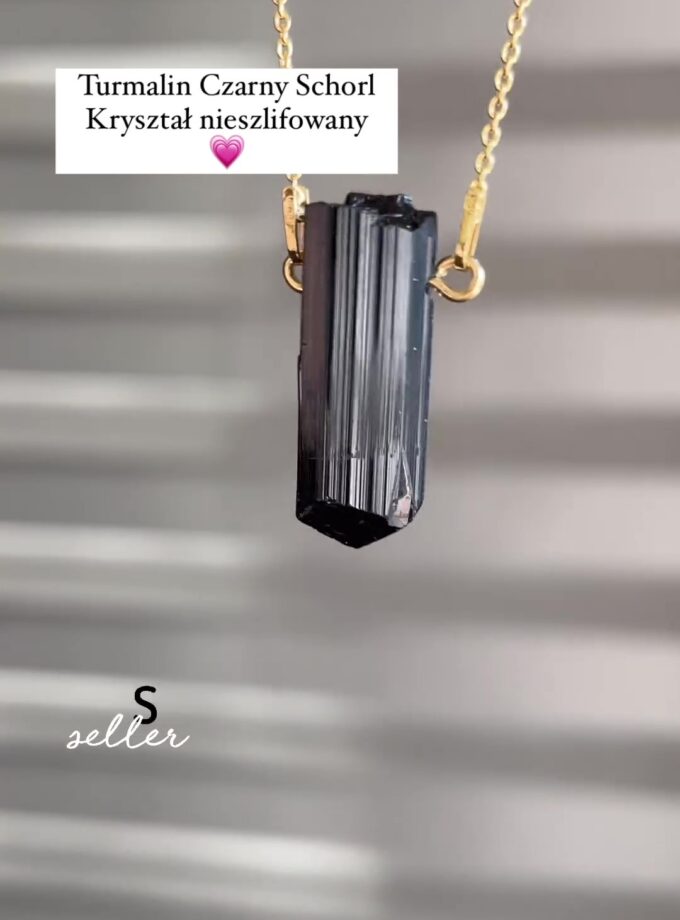 Naszyjnik z Turmalinem Czarnym (schorl)