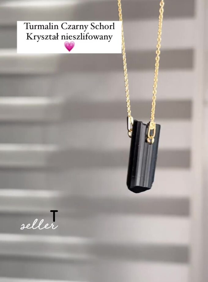 Naszyjnik z Turmalinem Czarnym (schorl)
