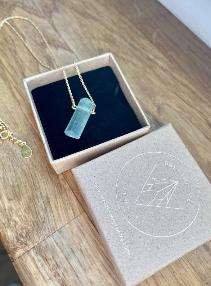 Naszyjnik z Turmalinem Werdelitem Aqua