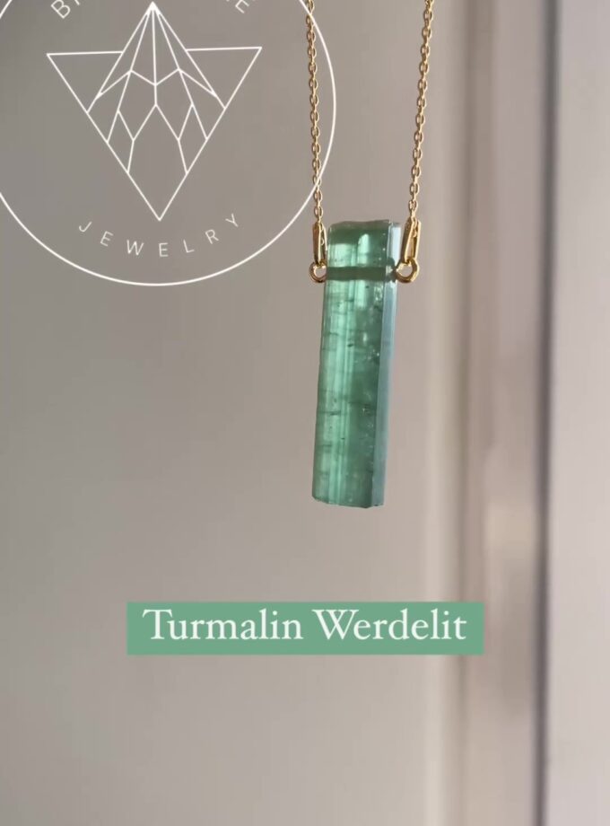 Naszyjnik z dużym Turmalinem Werdelitem