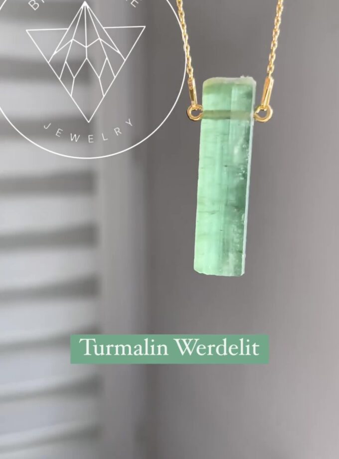 Naszyjnik z dużym Turmalinem Werdelitem