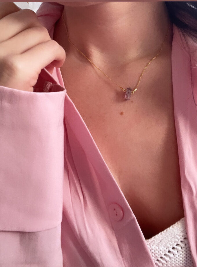 Naszyjnik z Turmalinem Rubelitem