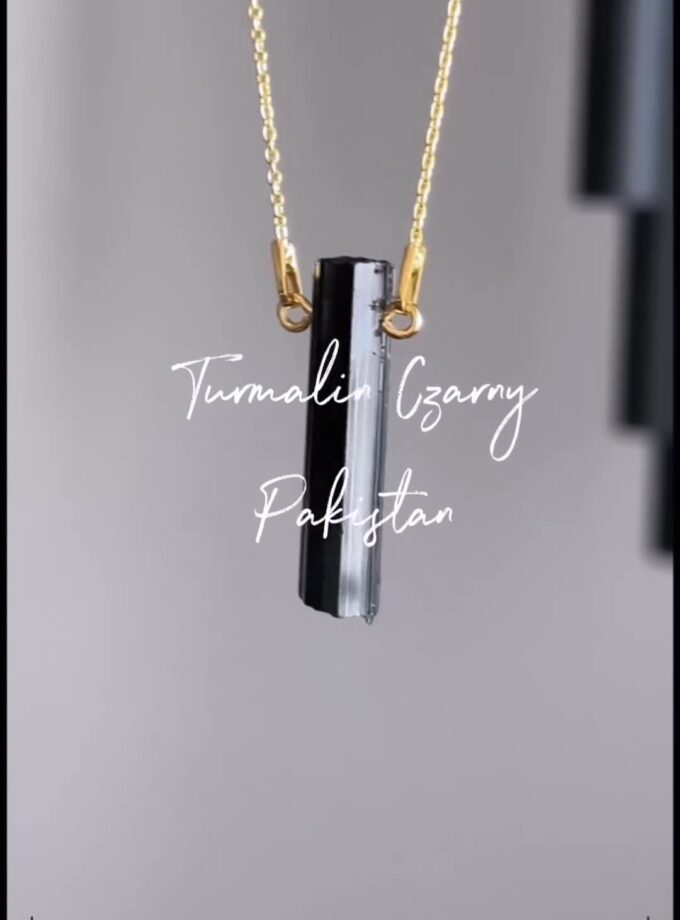 Naszyjnik z Turmalinem Czarnym (schorl)