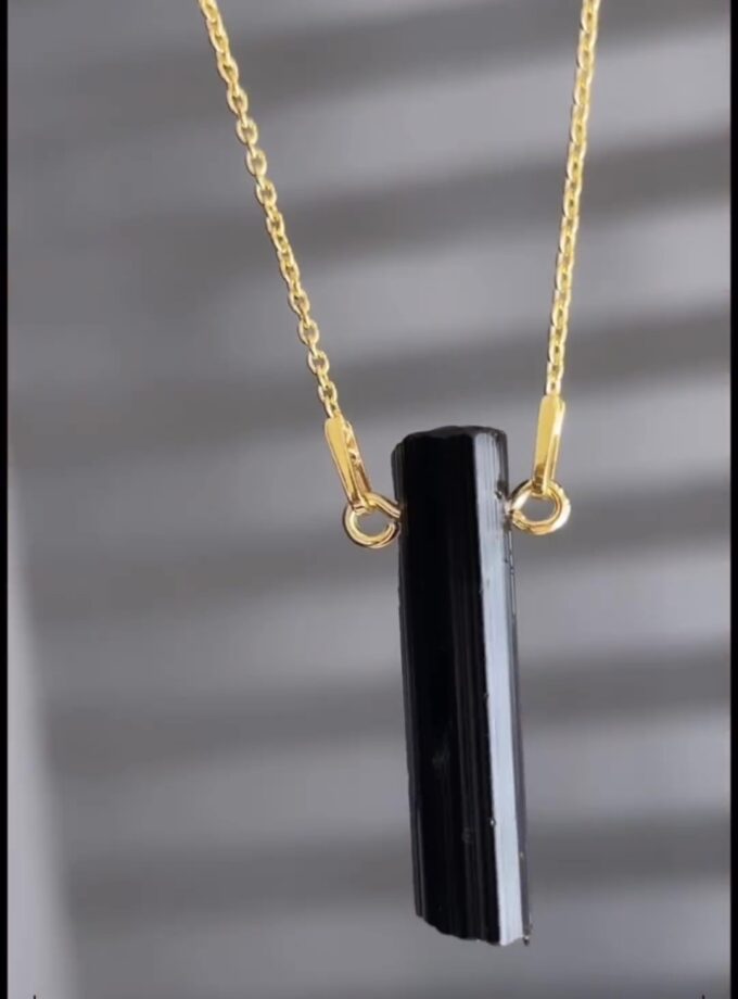 Naszyjnik z Turmalinem Czarnym (schorl)