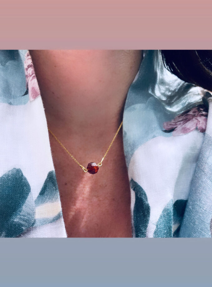 Naszyjnik z Granatem Hessonitem