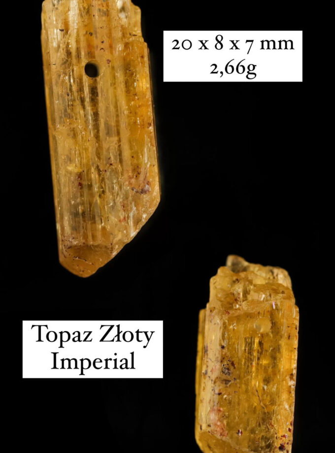 Naszyjnik z Topazem Złotym Imperial, Brazylia