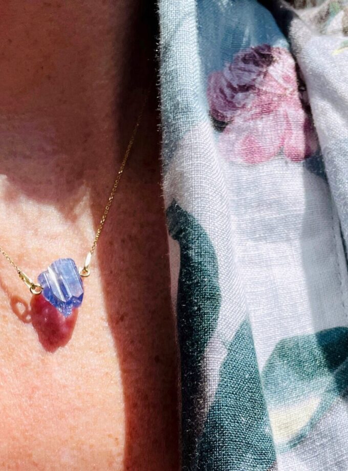 Naszyjnik z Tanzanitem złoto 585