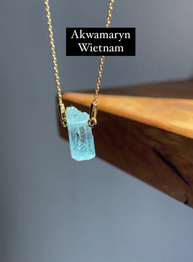 Naszyjnik z Akwamarynem z Wietnamu