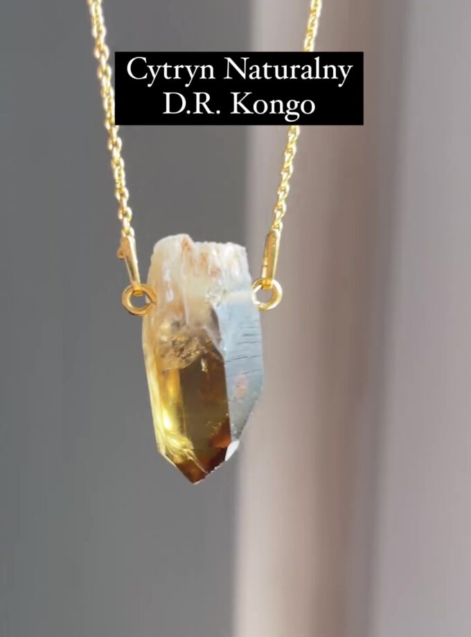 Naszyjnik z Cytrynem Naturalnym (okaz 8)