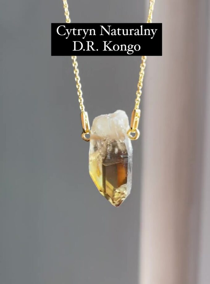 Naszyjnik z Cytrynem Naturalnym (okaz 8)