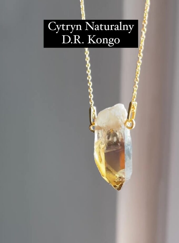 Naszyjnik z Cytrynem Naturalnym (okaz 8)
