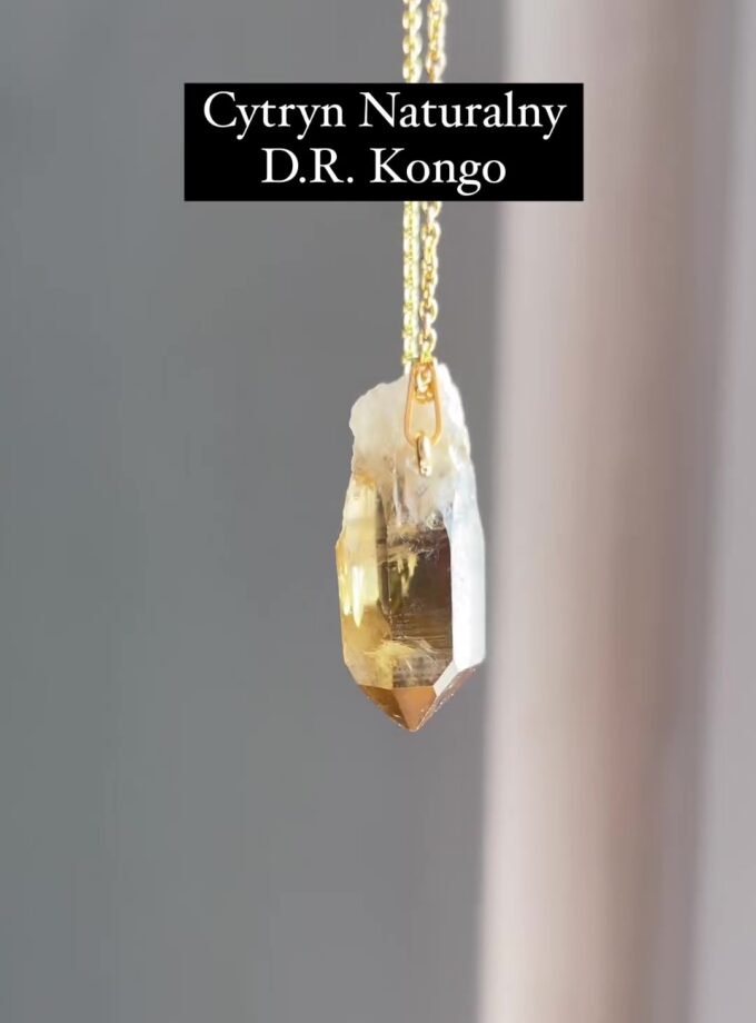 Naszyjnik z Cytrynem Naturalnym (okaz 8)