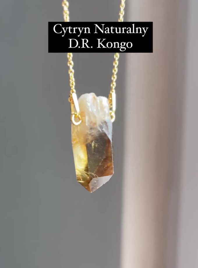 Naszyjnik z Cytrynem Naturalnym (okaz 8)