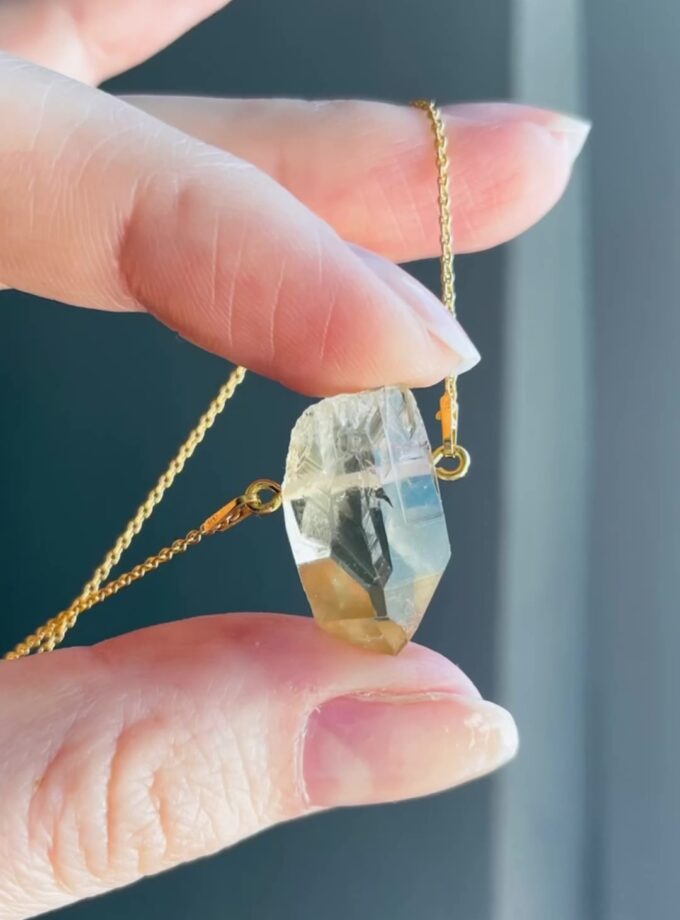 Naszyjnik z Cytrynem Naturalnym (okaz3)