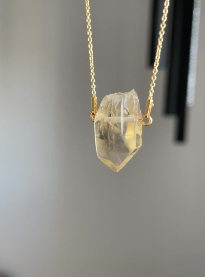 Naszyjnik z Cytrynem Naturalnym (okaz3)