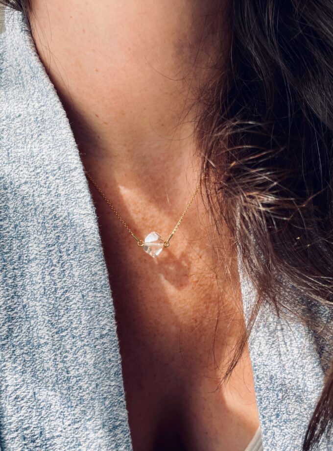 Naszyjnik z Diamentem z Herkimer, USA (Okaz7)