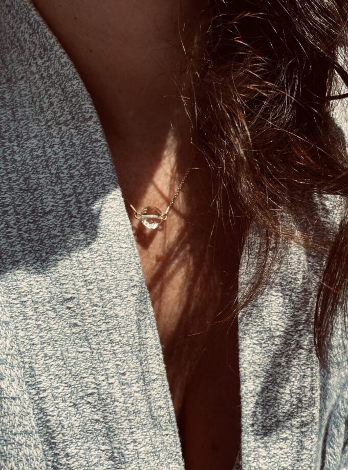 Naszyjnik z Diamentem z Herkimer, USA (Okaz7)