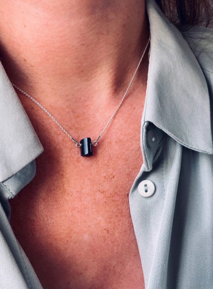 Naszyjnik z Turmalinem Indygolitem (Okaz7)