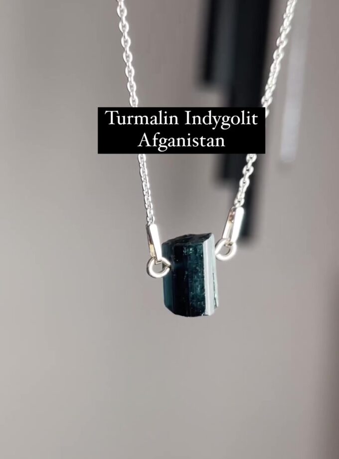 Naszyjnik z Turmalinem Indygolitem (Okaz7)