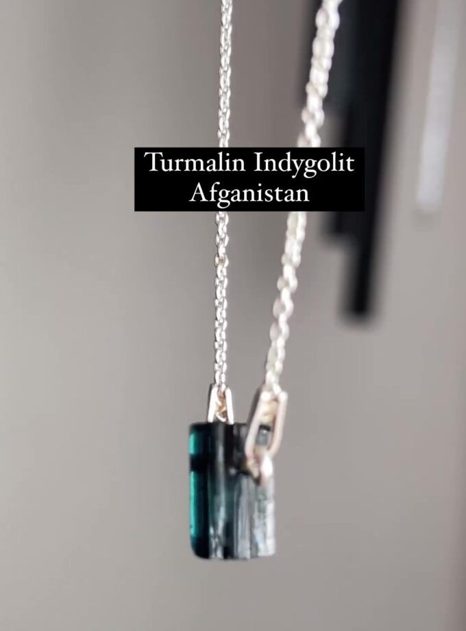 Naszyjnik z Turmalinem Indygolitem (Okaz7)