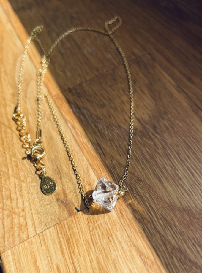 Naszyjnik z małym Diamentem z Herkimer, USA (Okaz1)