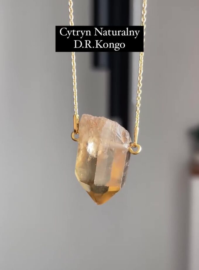 Naszyjnik z Cytrynem Naturalnym (okaz 13)