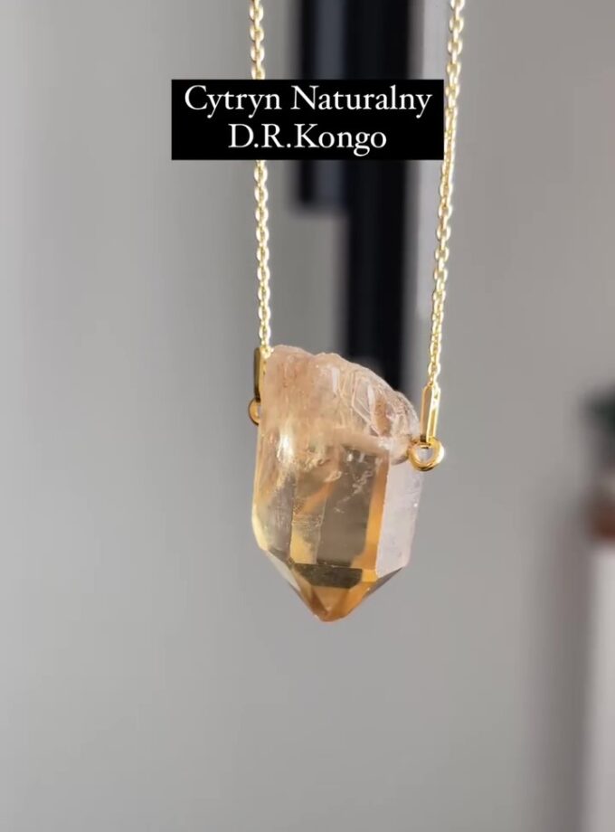 Naszyjnik z Cytrynem Naturalnym (okaz 13)