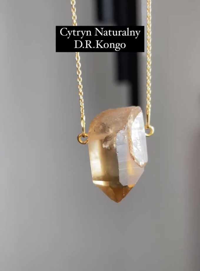 Naszyjnik z Cytrynem Naturalnym (okaz 13)