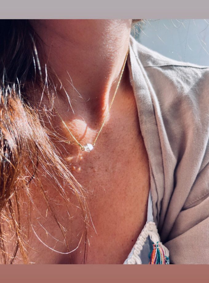 Naszyjnik z małym Diamentem z Herkimer, USA (Okaz 6)