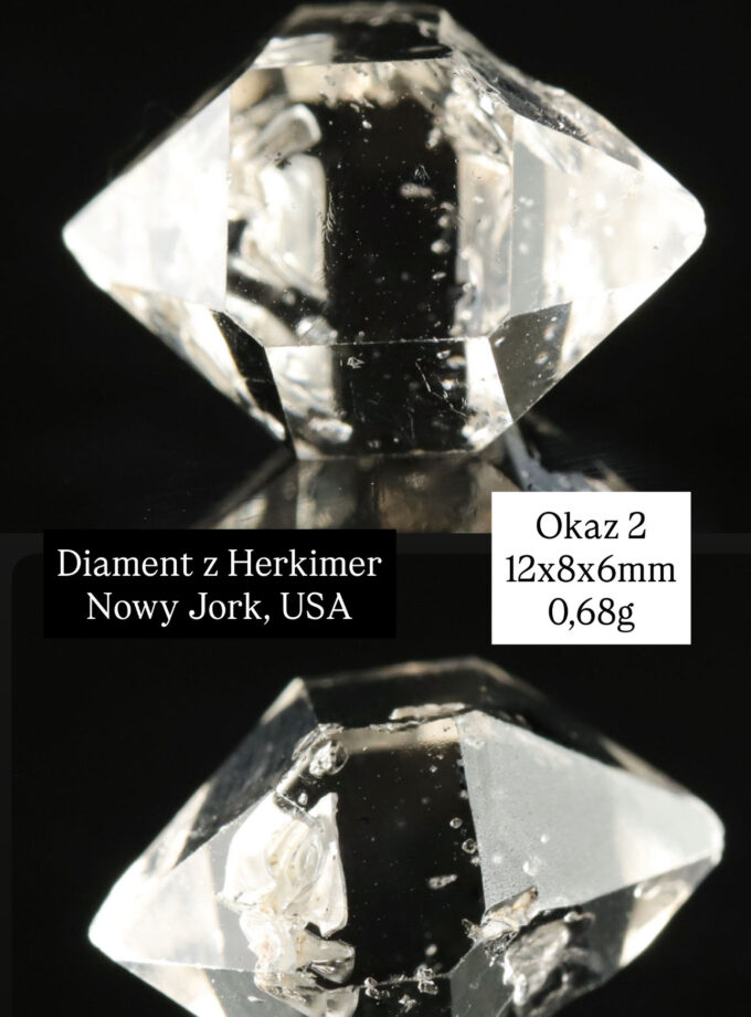 Naszyjnik z Diamentem z Herkimer, USA (wybór okazu)