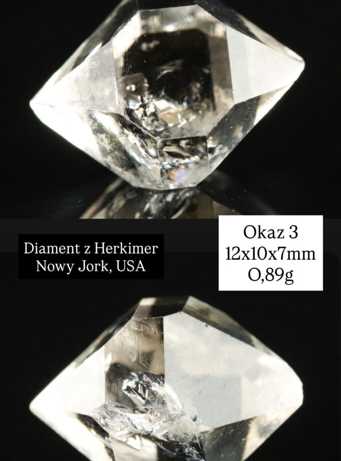 Naszyjnik z Diamentem z Herkimer, USA (wybór okazu)