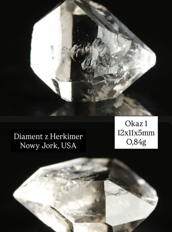 Naszyjnik z Diamentem z Herkimer, USA (wybór okazu)