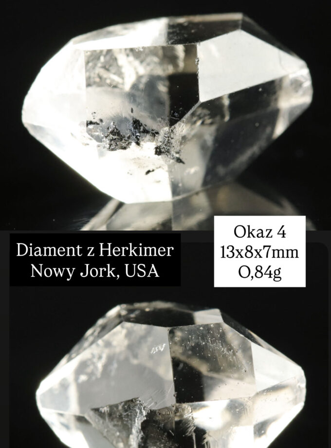 Naszyjnik z Diamentem z Herkimer, USA (wybór okazu)