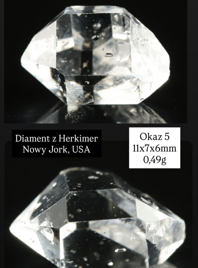 Naszyjnik z Diamentem z Herkimer, USA (wybór okazu)