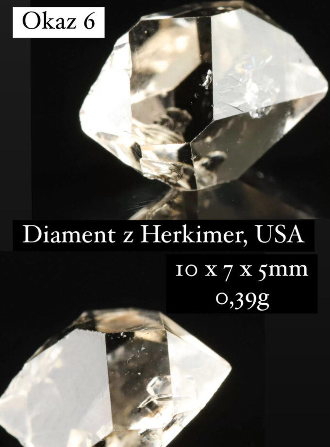 Naszyjnik z małym Diamentem z Herkimer, USA (Okaz 6)