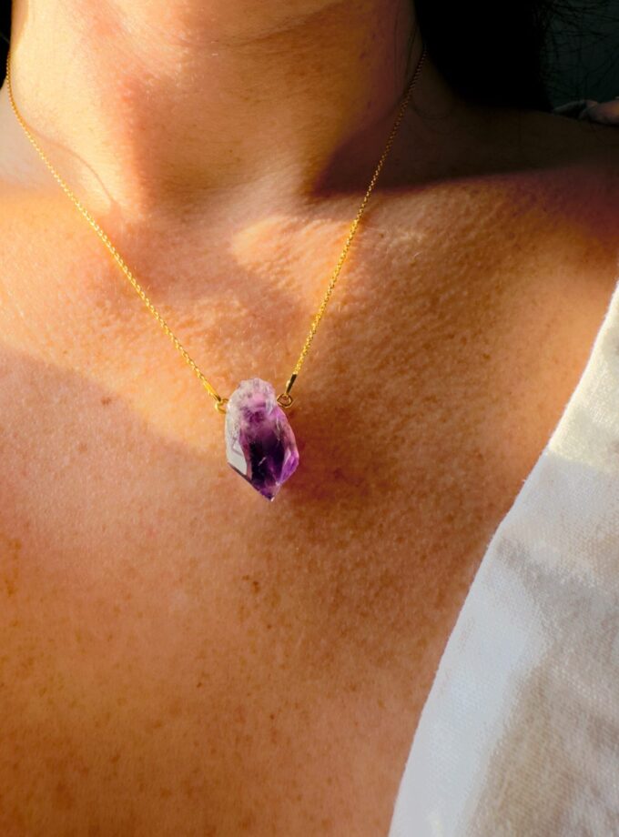 Naszyjnik z Ametystem z RPA (Okaz10)